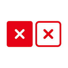 Obraz premium cross mark icon vector sign symbol