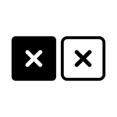 cross mark icon vector sign symbol