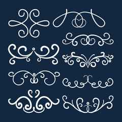 Obraz premium swirls icon set
