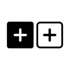 Obraz premium plus icon, add icon vector sign symbol