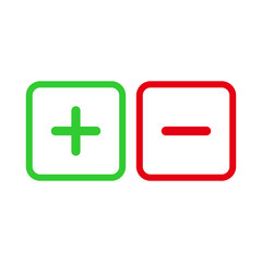 plus and minus icon vector sign symbol