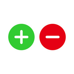 Obraz premium plus and minus icon vector sign symbol