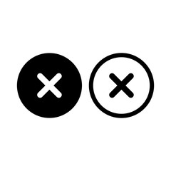 cross mark icon vector sign symbol