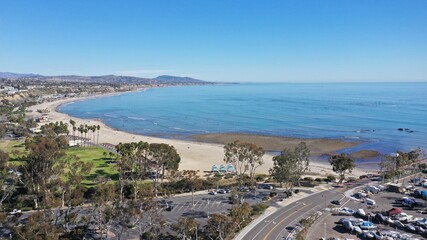Fototapeta na wymiar View of the coast in San Diego Beach, in Southern California 