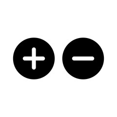 plus and minus icon vector sign symbol