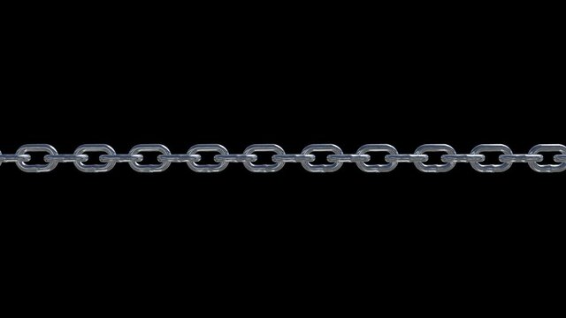 metal chain link connection loop animation