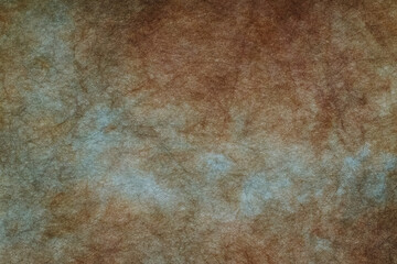 和紙テクスチャー背景(茶色)  灰色の地に茶色が滲む絞染和紙