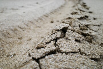 Driving track on the sand