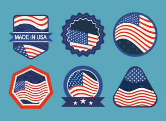 usa flag badges