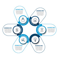 Vector Business infographics. Financial analysis data graphs and diagram, marketing statistic workflow modern business presentation elements vector investment progress icon.
