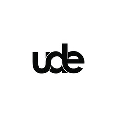 ude letter original monogram logo design