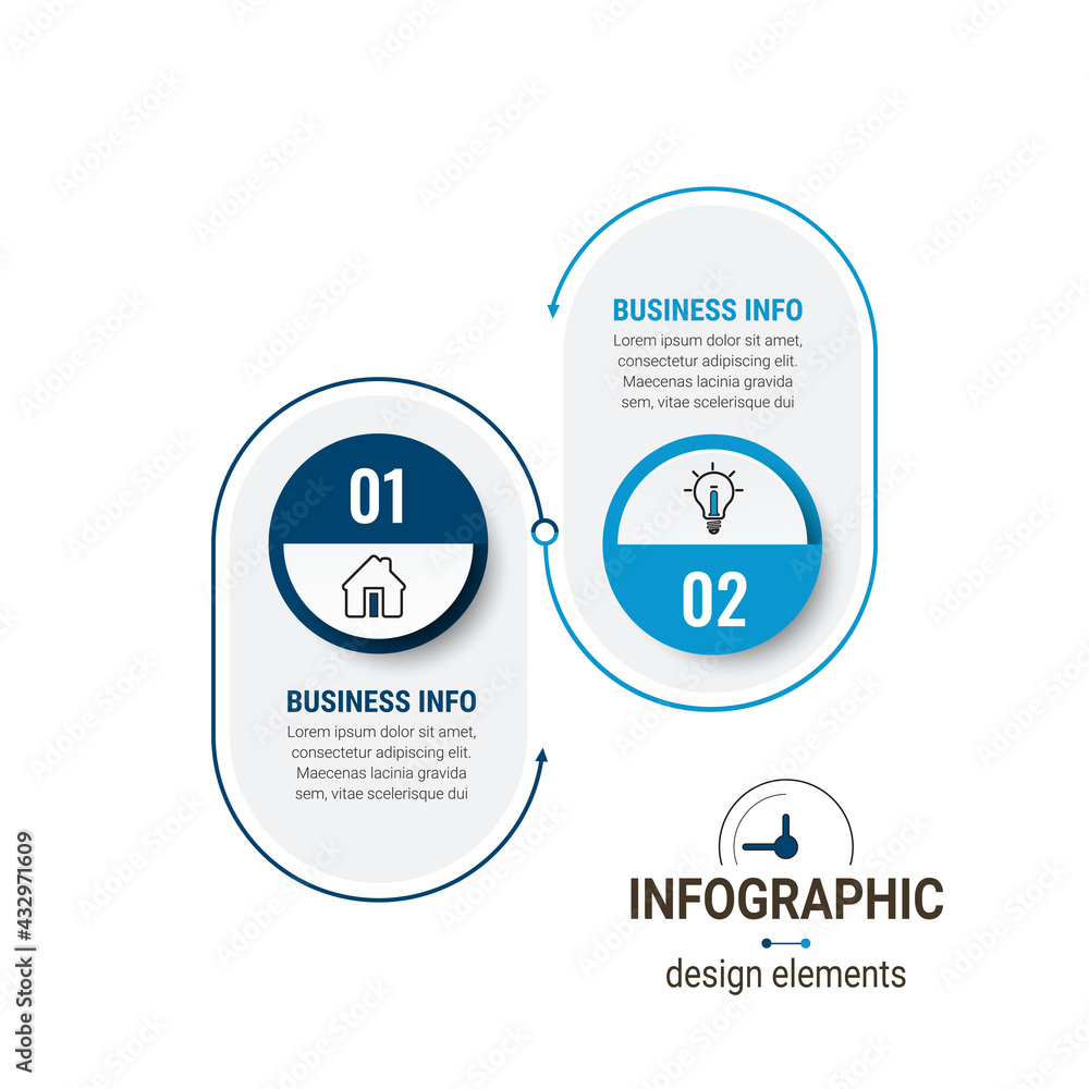 Poster vector illustration infographic design template with icons. can be used for workflow layout, diagram