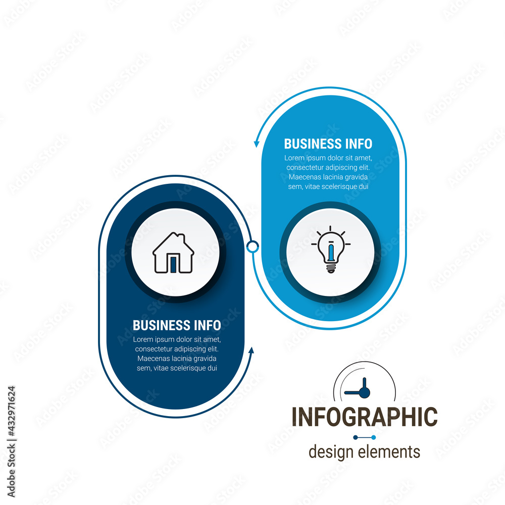Poster vector illustration infographic design template with icons. can be used for workflow layout, diagram