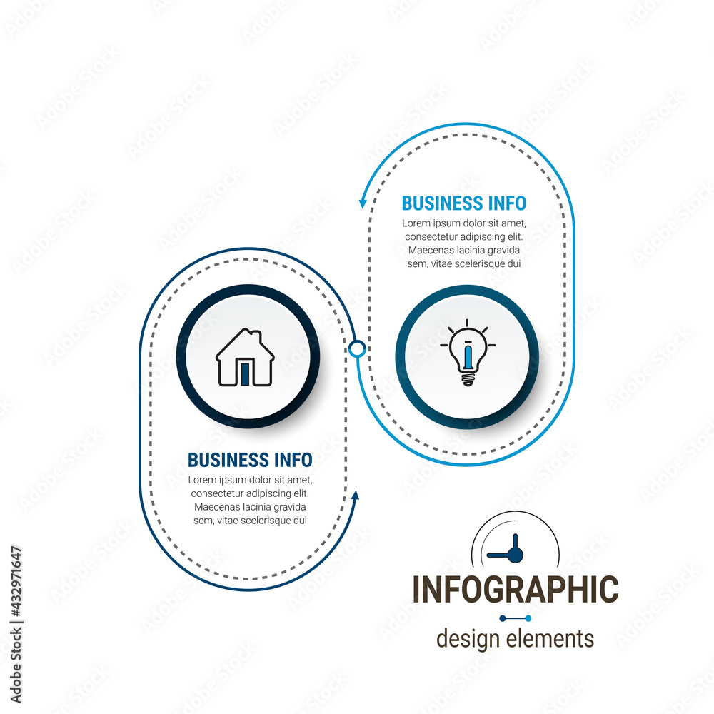 Poster vector illustration infographic design template with icons. can be used for workflow layout, diagram