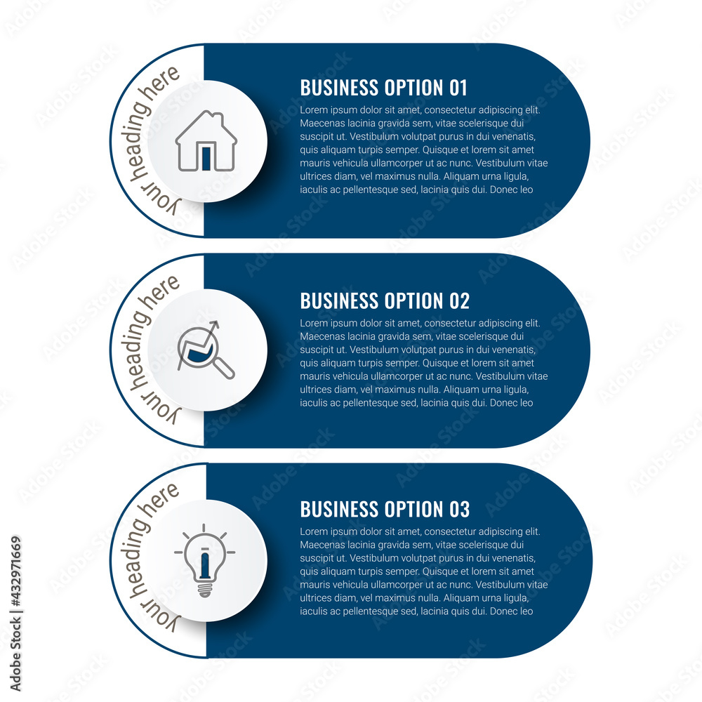 Poster vector illustration infographic design template with icons. can be used for workflow layout, diagram