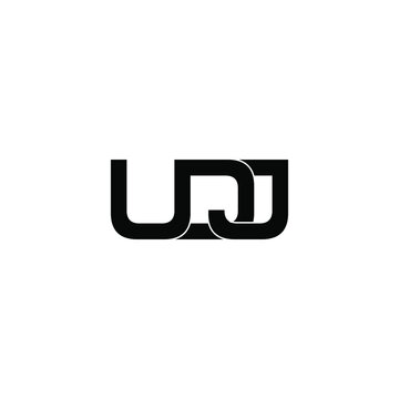 udj letter original monogram logo design