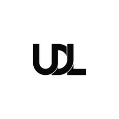 udl letter original monogram logo design