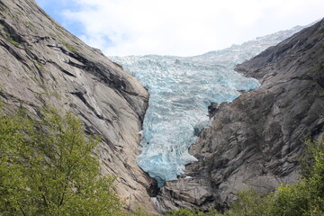 Jostedal Glacier near the village of Olden, Norway.