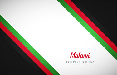 Happy Independence day of Malawi with Creative Malawi national country flag greeting background