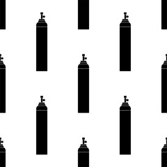 Oxygen Cylinder Icon Seamless Pattern, Liquid, Gas, O2 Storage Cylinder, Oxygen Tank, Oxygen Storage Vessel, Medical Breathing Oxygen