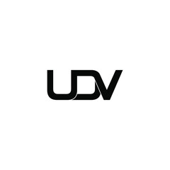 udv letter original monogram logo design