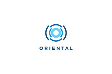 Obraz premium Letter o motion oriental business logo design