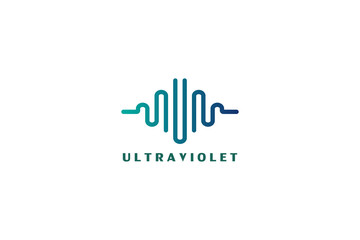 Letter u ultrasonic abstract logo design