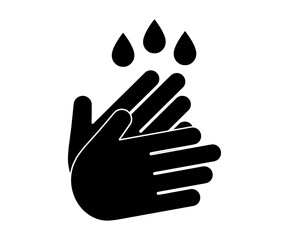 Wash hands to keep clean flat vector icon.