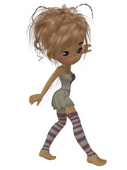 3d illustration of an fantasy toon figure