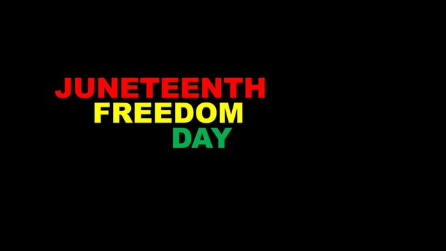 juneteenth freedom day animation