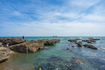 大洗 茨城 海 海岸 磯遊び 上磯の鳥居