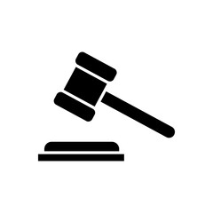 Hammer for legal illustration icon