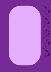 Vertical illustration format A4 - the design of the screen of the phone or tablet for inscriptions and photos