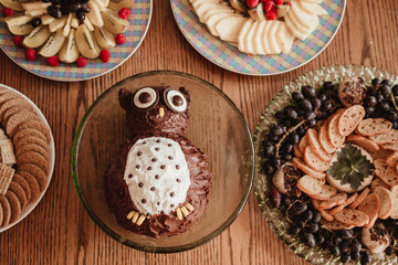 Obraz na płótnie Canvas Owl Cake Party Food