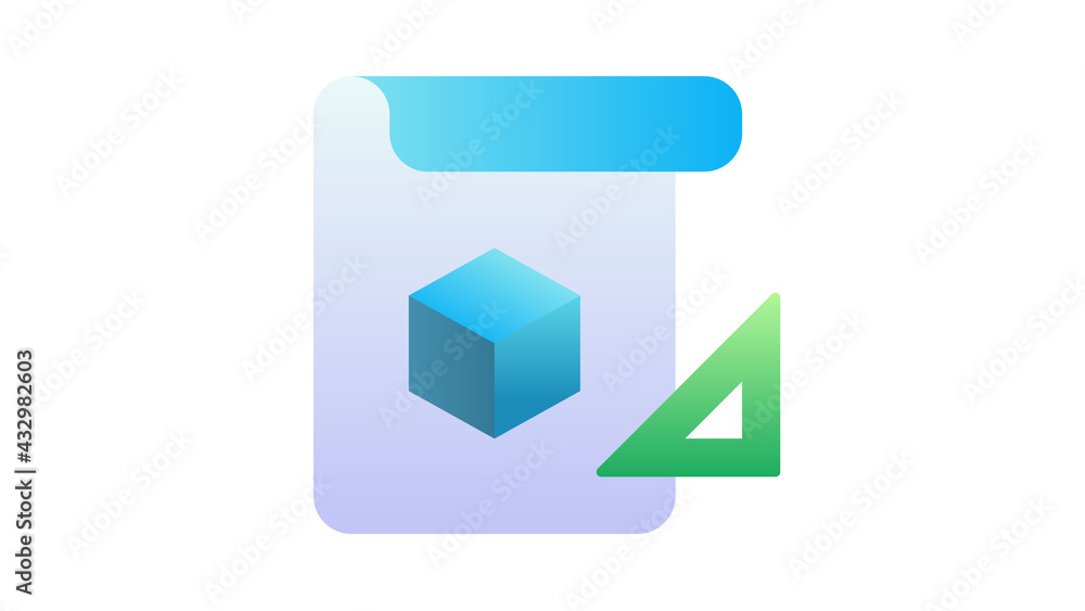 Poster blueprint concept plan single isolated icon with smooth style