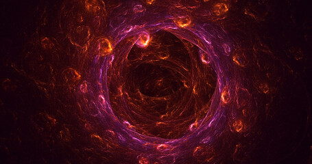 3D rendering abstract colorful fractal light background