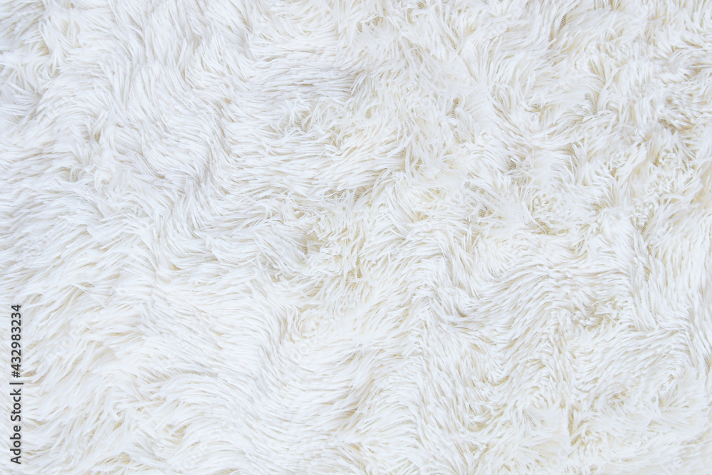 Aufkleber clean soft white artificial wool background
