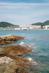 Yeosu Expo park and sea in Yeosu, Korea