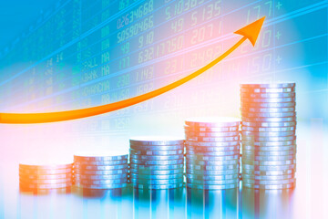 Stock market or forex trading charts and candlesticks are ideal for financial investment ideas. Economic trend background for all business ideas and art design Abstract financial background