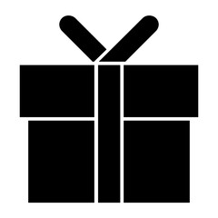 Gift Birthday Icon Logo. Surprise Box Vector Symbol Illustration. Christmas Celebrating Element