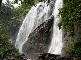 Khlong lan waterfall in forest