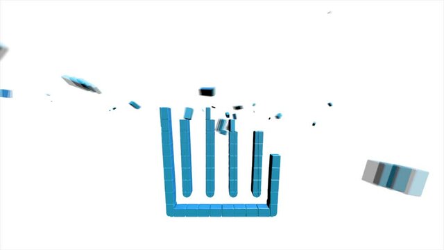 Office icon. Web 3D pixel icon set. Office, great design for any purposes. Motion graphics.