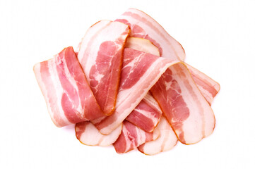 bacon isolated on white background