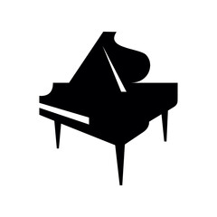 Vector illustration of a grand piano in cartoon style isolated on white background in EPS10