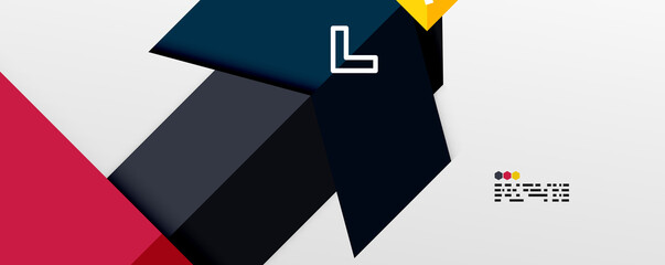 Shiny color triangles and geometric shapes vector abstract background