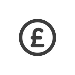 Pound symbol icon vector on white background
