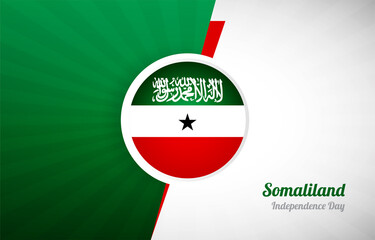 Happy independence day of Somaliland greeting background. Abstract Somaliland country flag illustration