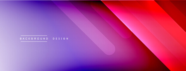 Dynamic lines abstract background. 3D shadow effects and fluid gradients. Modern overlapping forms
