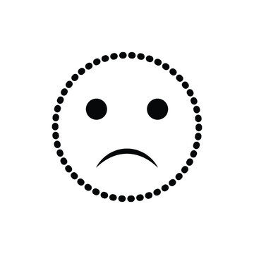 angry face, upset and unhappy icon, unsatisfied and sadness symbol