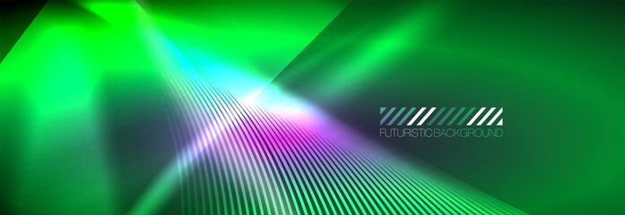 Neon dynamic beams vector abstract wallpaper background. Wallpaper background, design templates for business or technology presentations, internet posters or web brochure covers